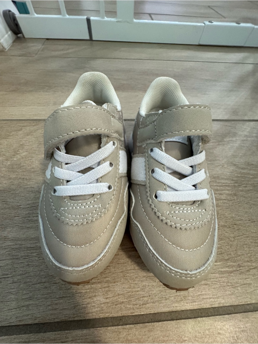 Polo Ralph Lauren Toddler Neutral Beige Velcro & Lace Sneakers